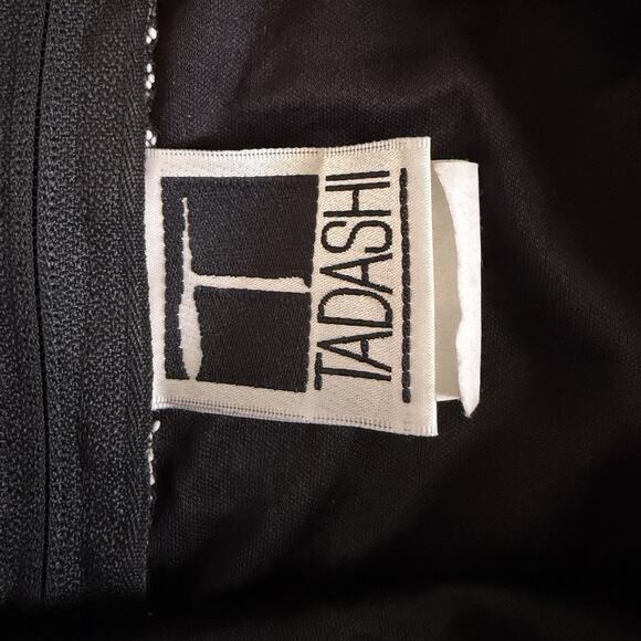 Vintage Tadashi Shoji Beaded Black Floral Y2K Sleeveless Tank Top - Picture 4 of 5